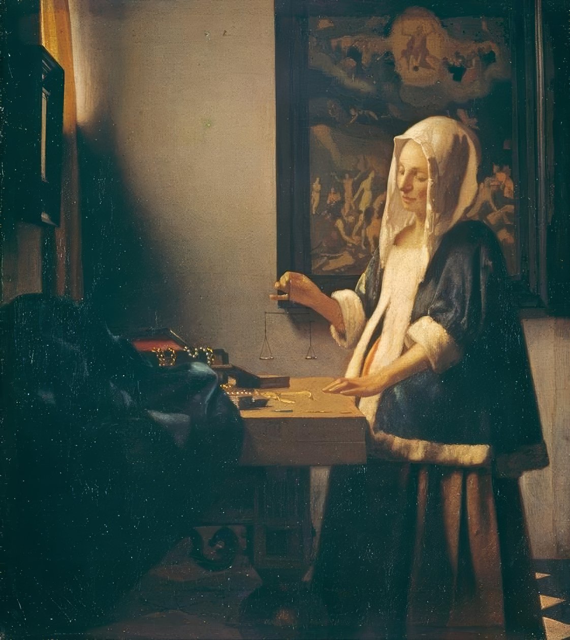 Perlová váha od Jan Vermeer van Delft