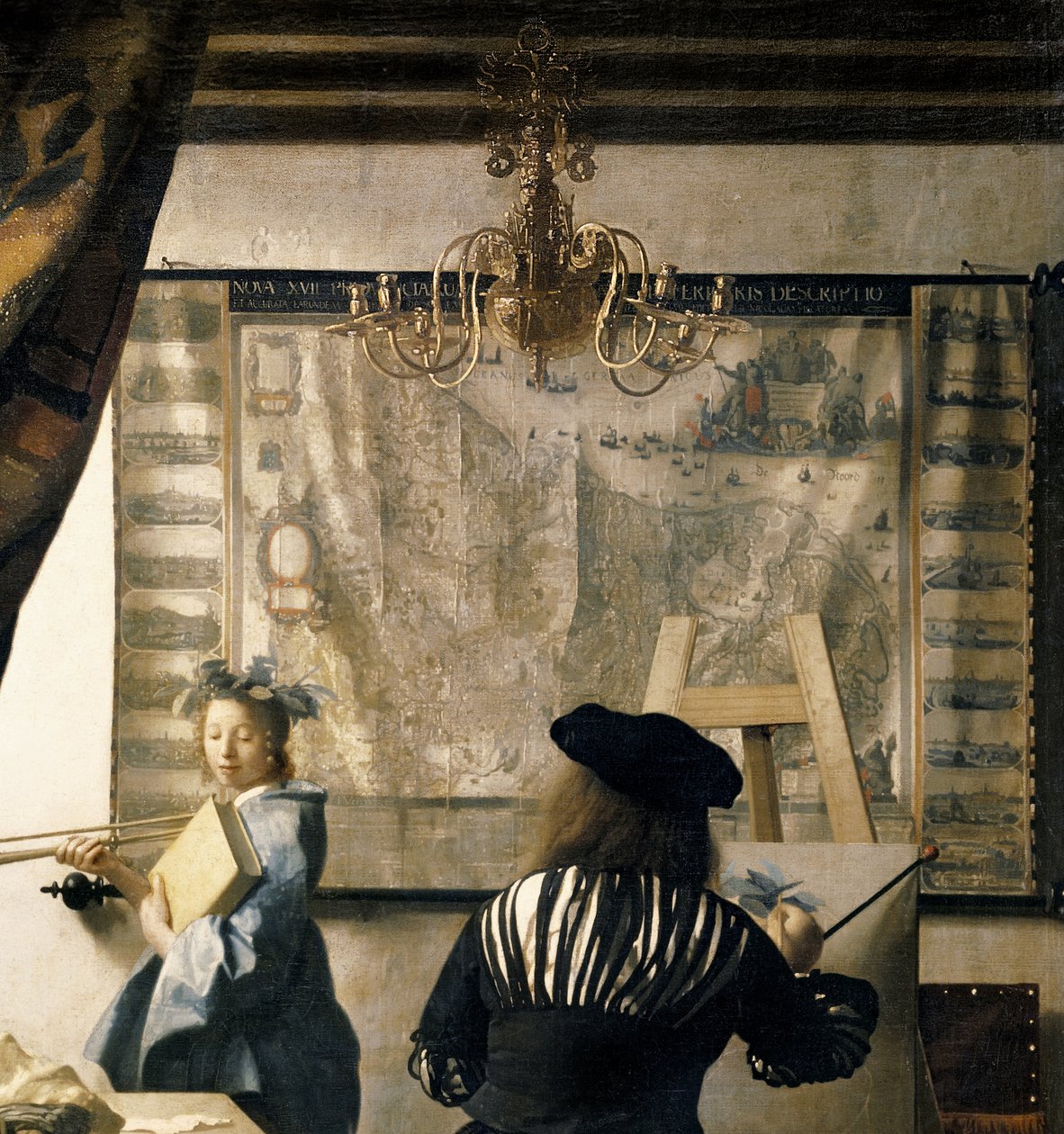 The Artists Studio, c.1665-66 detail olej na plátně 408 od Jan Vermeer van Delft