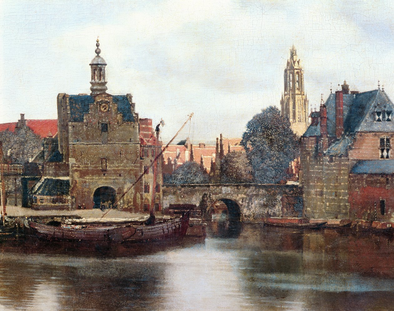 Pohled na Delft c.1660-61 detail olej na plátně z 1109259 od Jan Vermeer van Delft