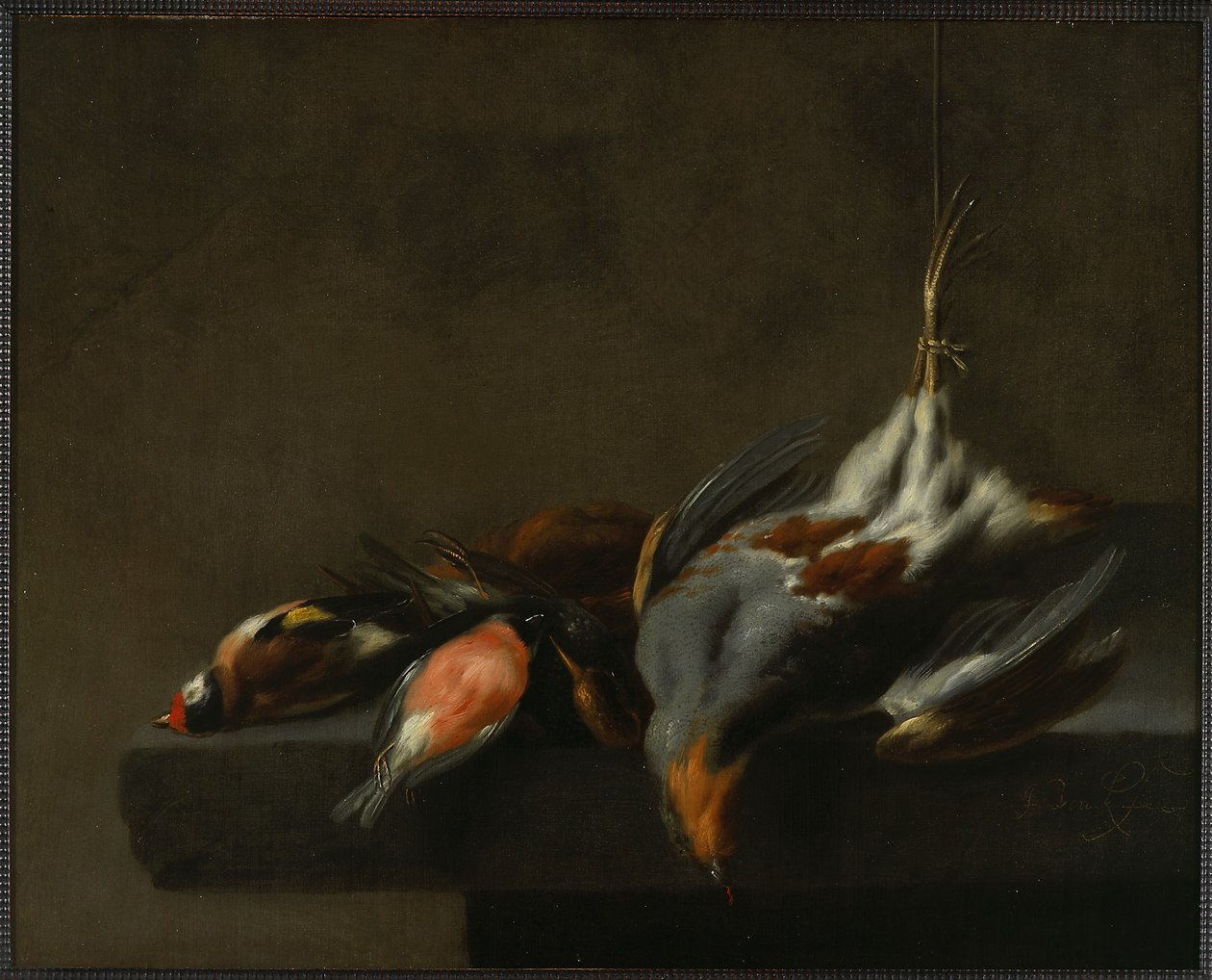 Zátiší mrtvých ptáků, c.1660 od Jan Vonck