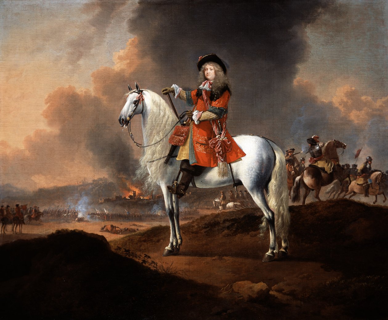 Podplukovník Randolph Egerton MP († 1681) z královské jednotky koňské gardy, kolem roku 1672 od Jan Wyck