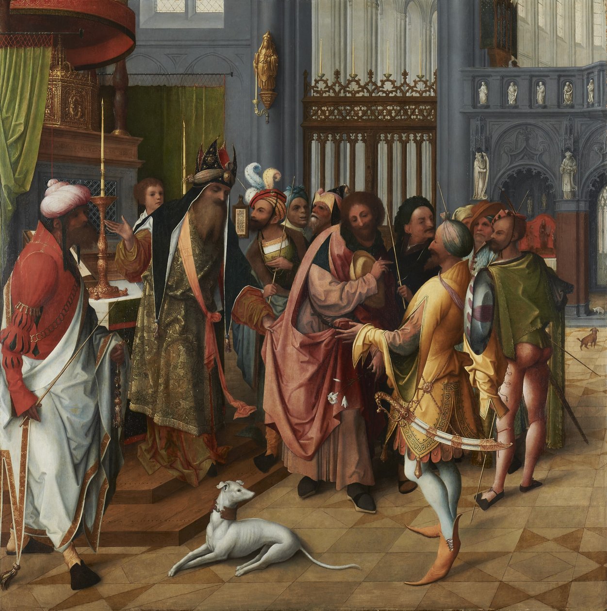 Joseph and the Suitors, c.1515-20 (panel) (viz 88614) od Jan de Beer