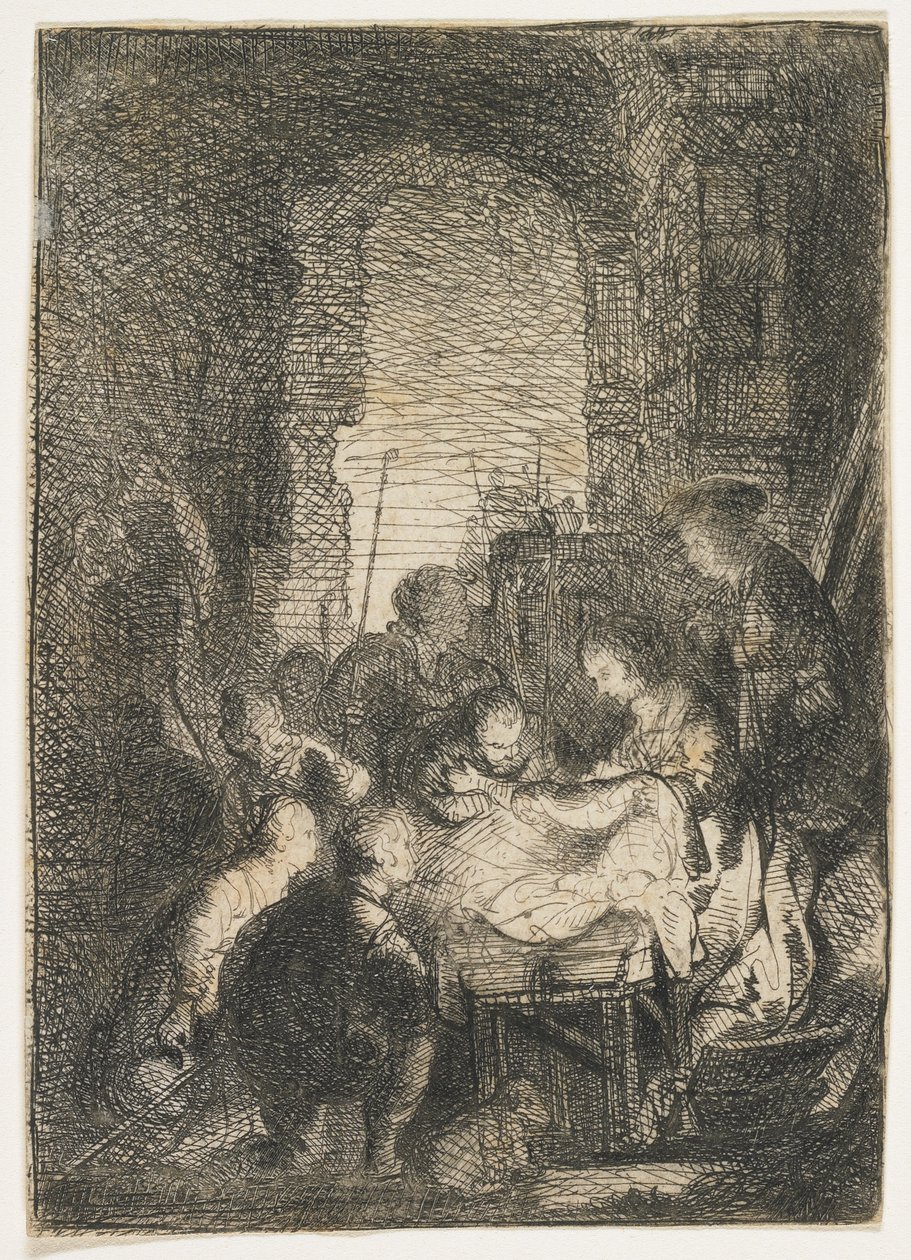 Klanění pastýřů, 50. léta 17. století od Jan van Noordt