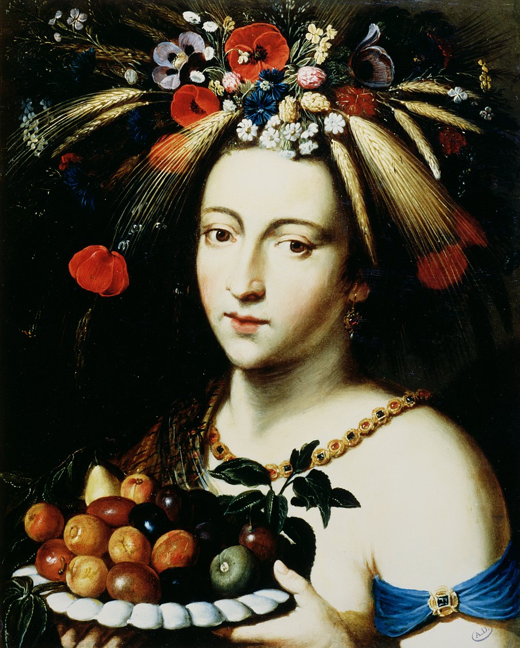 Ceres, bohyně hojnosti, 17. století (olej na mědi) od Jan Brueghel the Younger