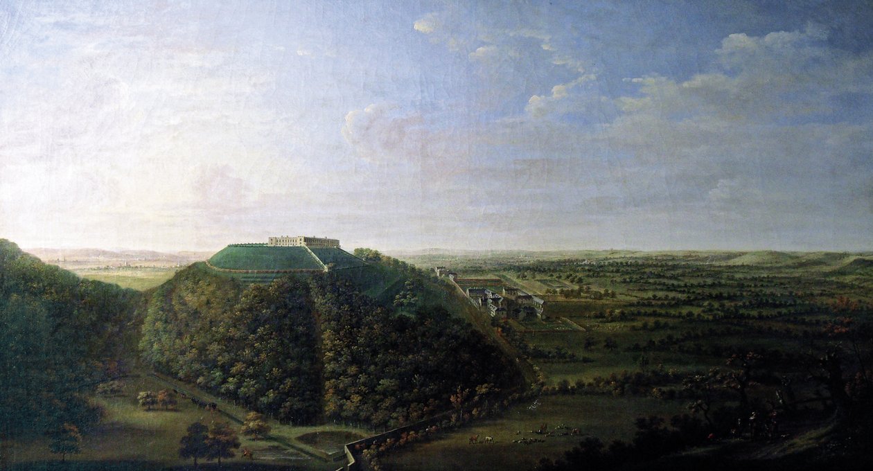 Pohled na hrad Belvoir, 1744 od Jan the Younger Griffier