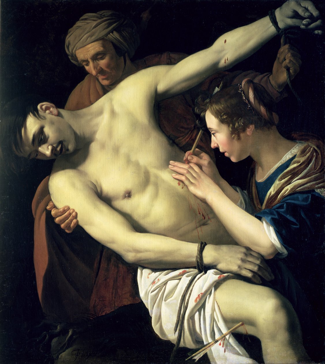 Sv.Šebestián a sv.Irene, 1624 od Jan van Bijlert or Bylert
