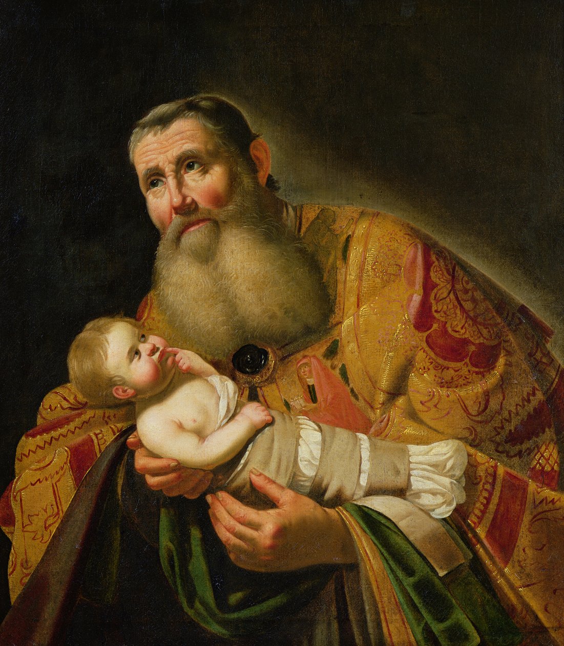 Sv. Simeon představuje Jezulátko v chrámu od Jan van Bijlert or Bylert