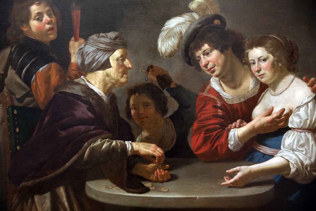 Prostředník, detail, c. 1625-30 od Jan van Bijlert or Bylert