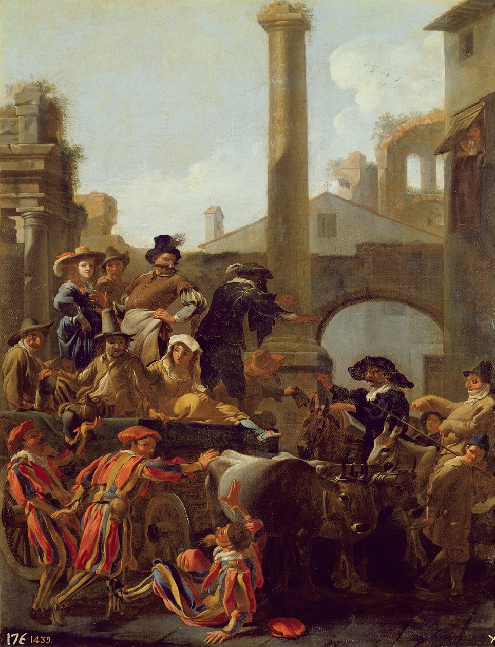 Čas karnevalu v Římě, 1653 od Jan van Bike Miel
