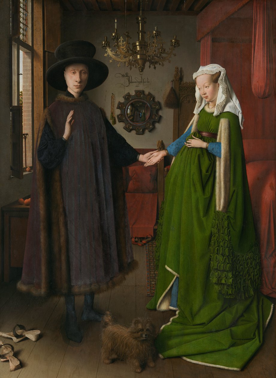Portrét Giovanniho Arnolfiniho a jeho (The Arnolfini Marriage) od Jan van Eyck