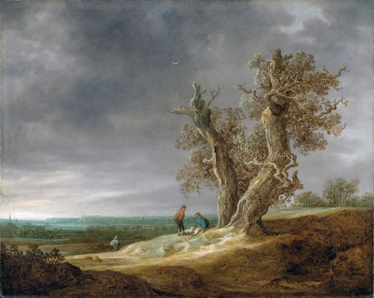 Krajina se dvěma duby od Jan Josephsz van Goyen