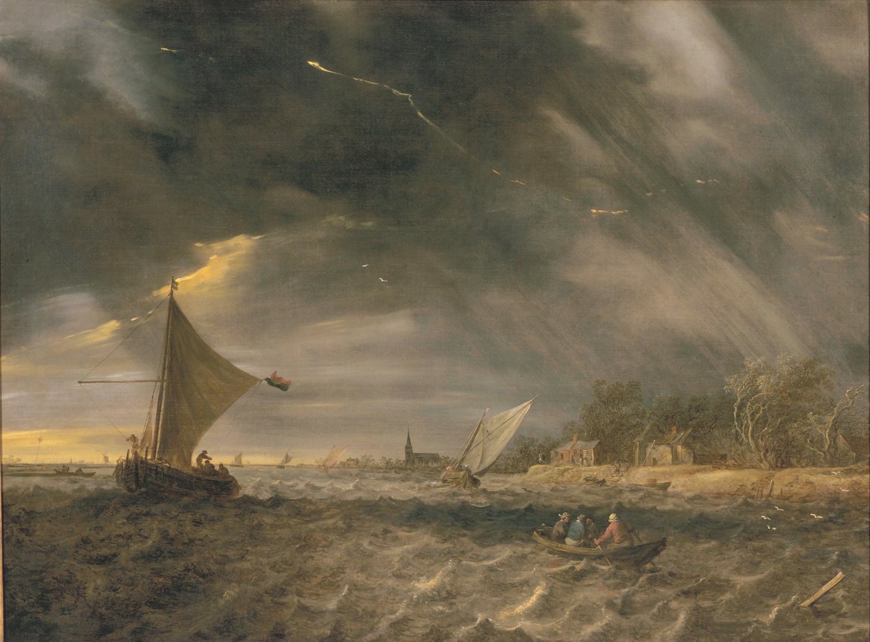 Bouřka od Jan Josephsz van Goyen