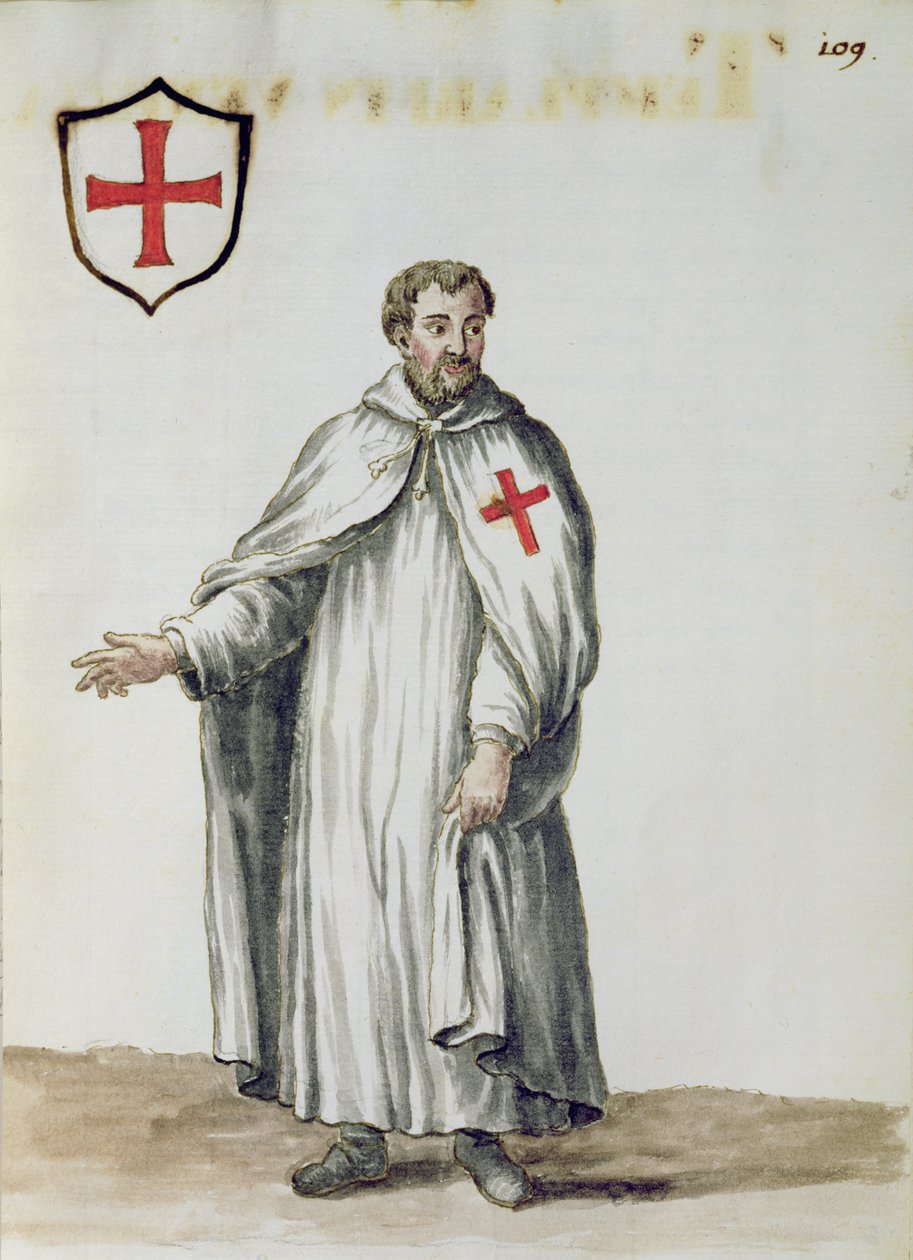 Benátský templář (pero a inkoust a wc na papíře) od Jan van Grevenbroeck