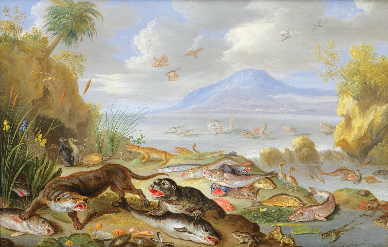 Element vody, 1660 (olej na mědi) od Jan van Kessel the Elder