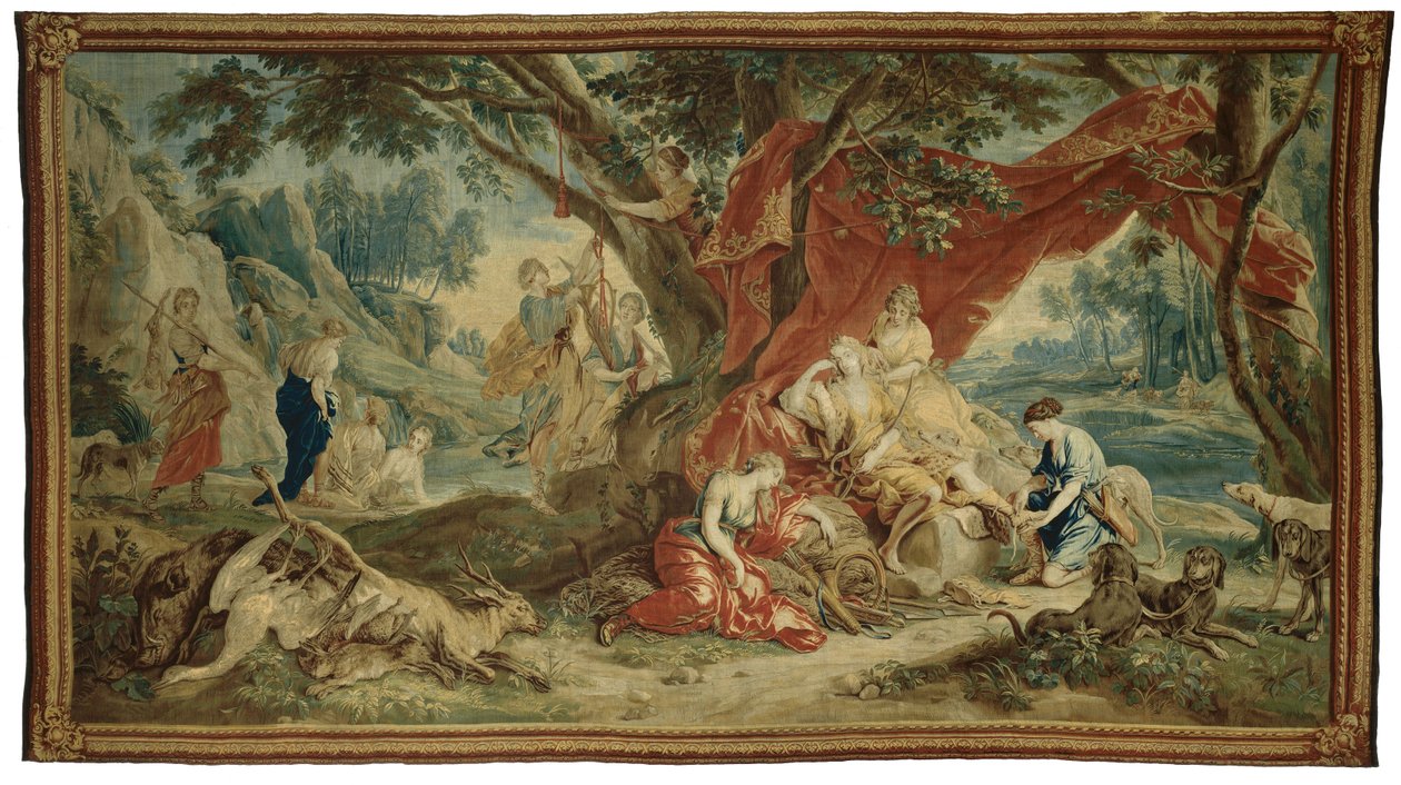 Odpočívající Diana, od triumfu bohů od Jan van Orley  