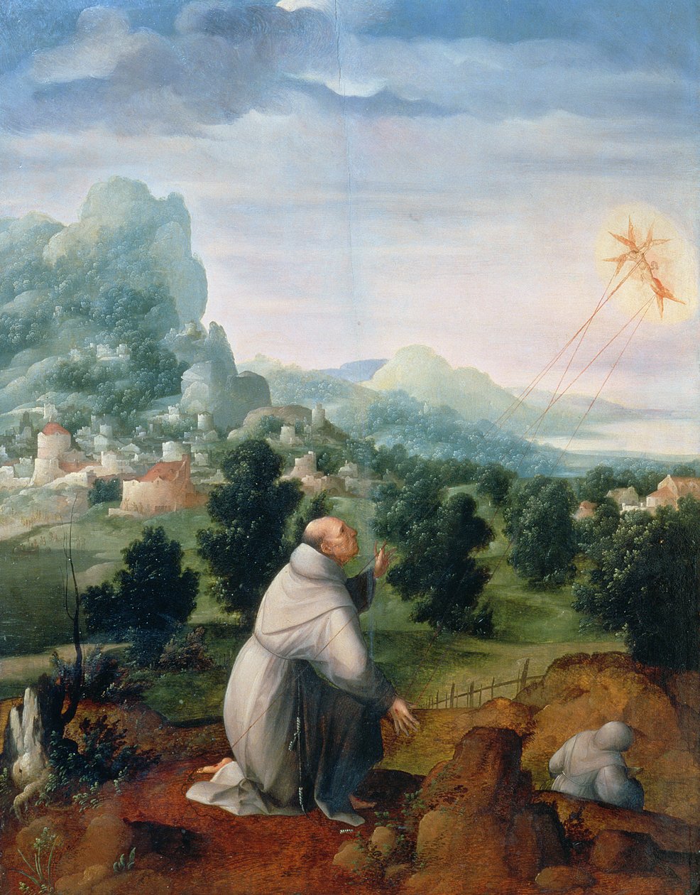 Sv. František přijímající stigmata (panel) od Jan van Scorel