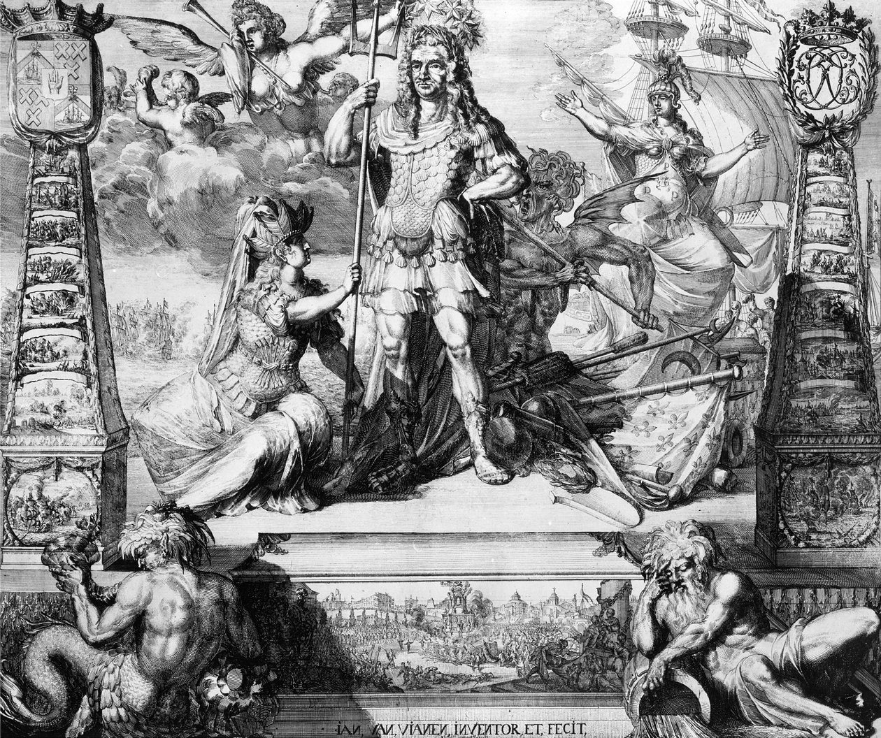 Alegorický portrét Cornelis Tromp, 1688 od Jan van Vianen