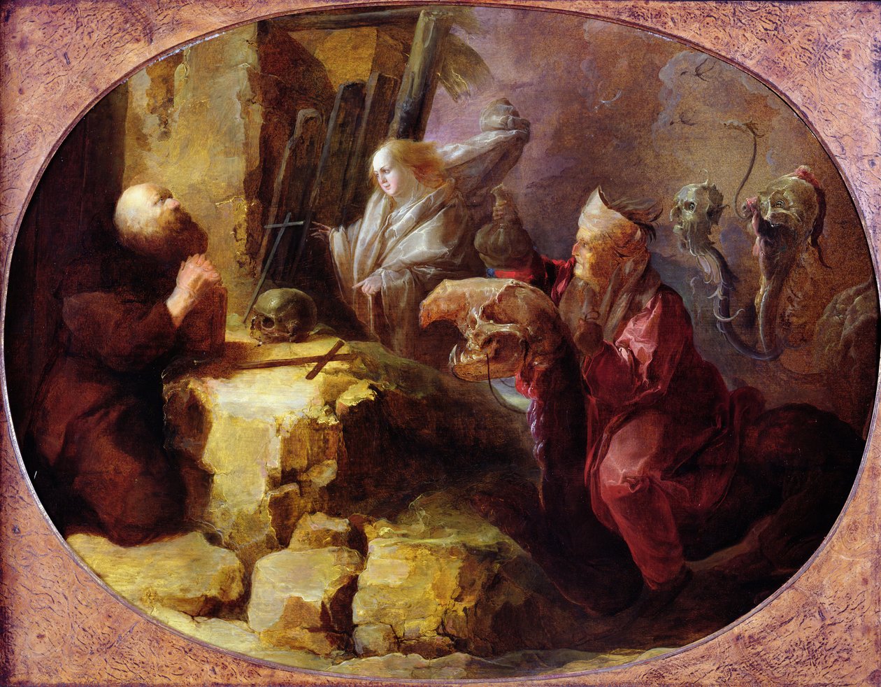 Pokušení sv. Antonína, 1631 (olej na dřevě) od Jan van de Venne