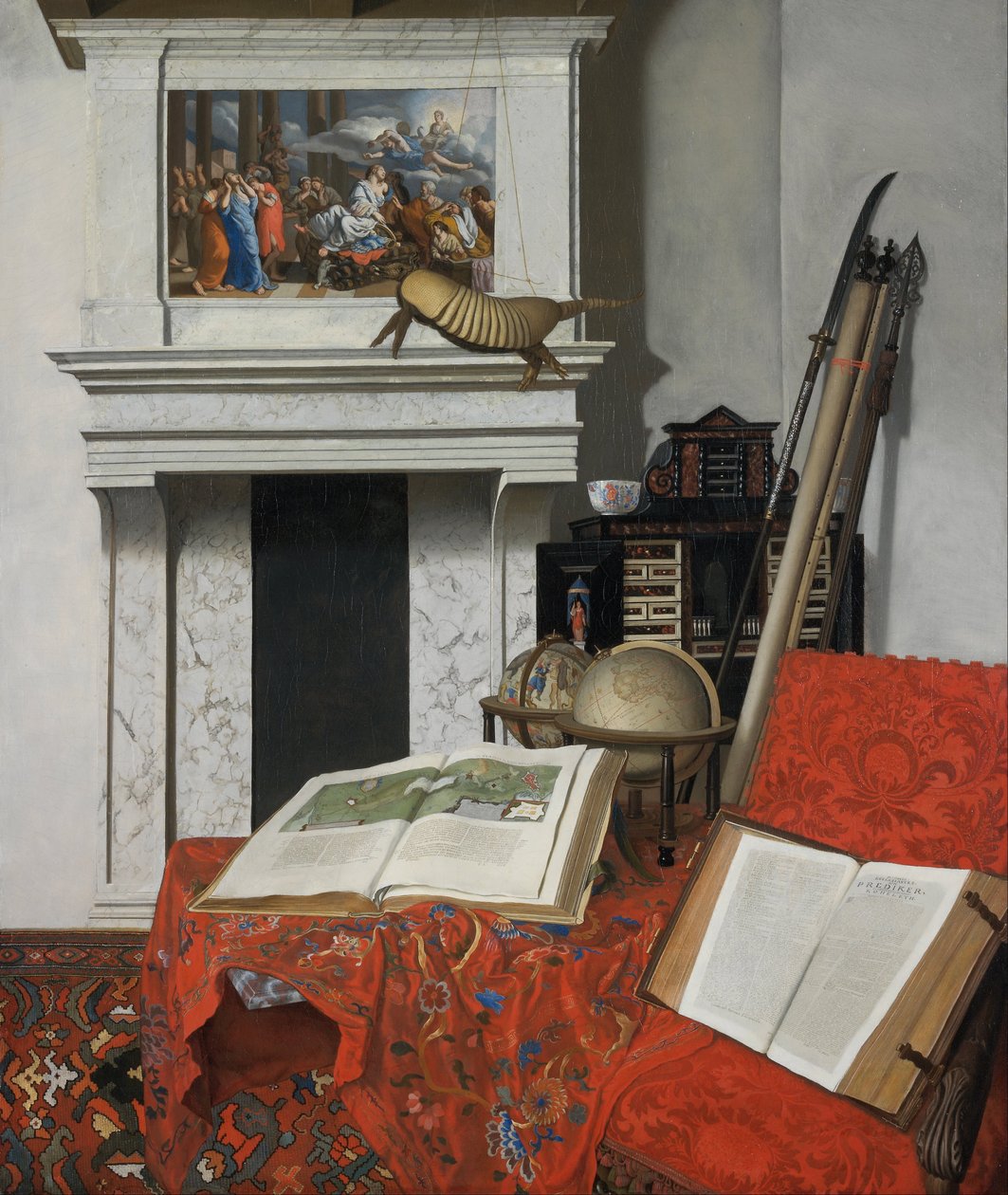 Pokojový koutek s kuriozitami od Jan van der Heyden