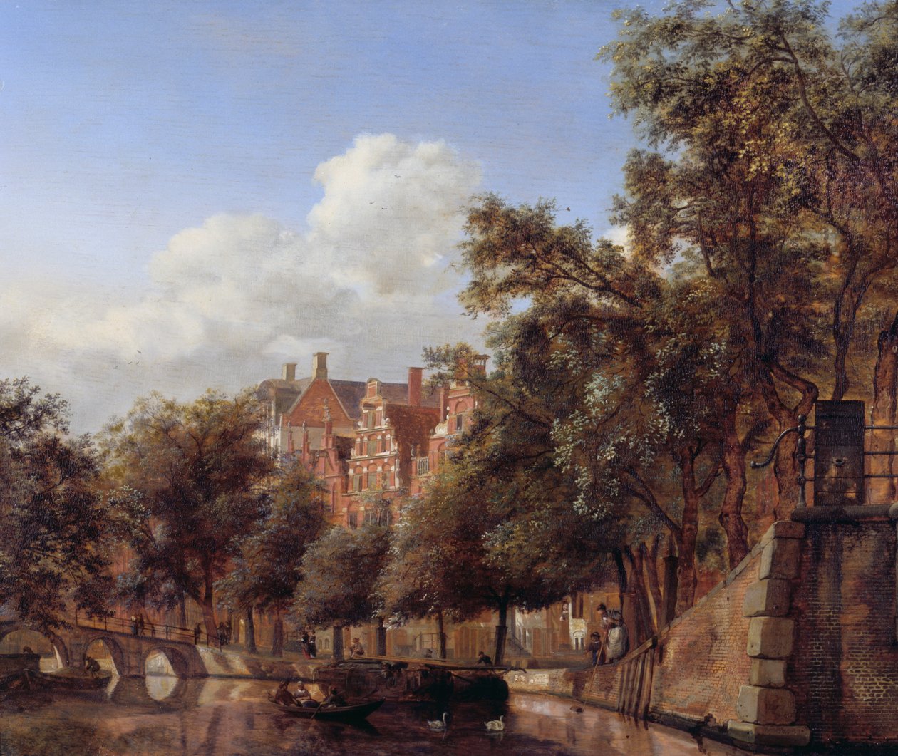 Pohled na Herengracht, Amsterdam od Jan van der Heyden