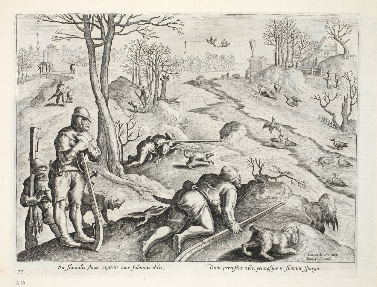 Kachní střelba, ilustrace z 