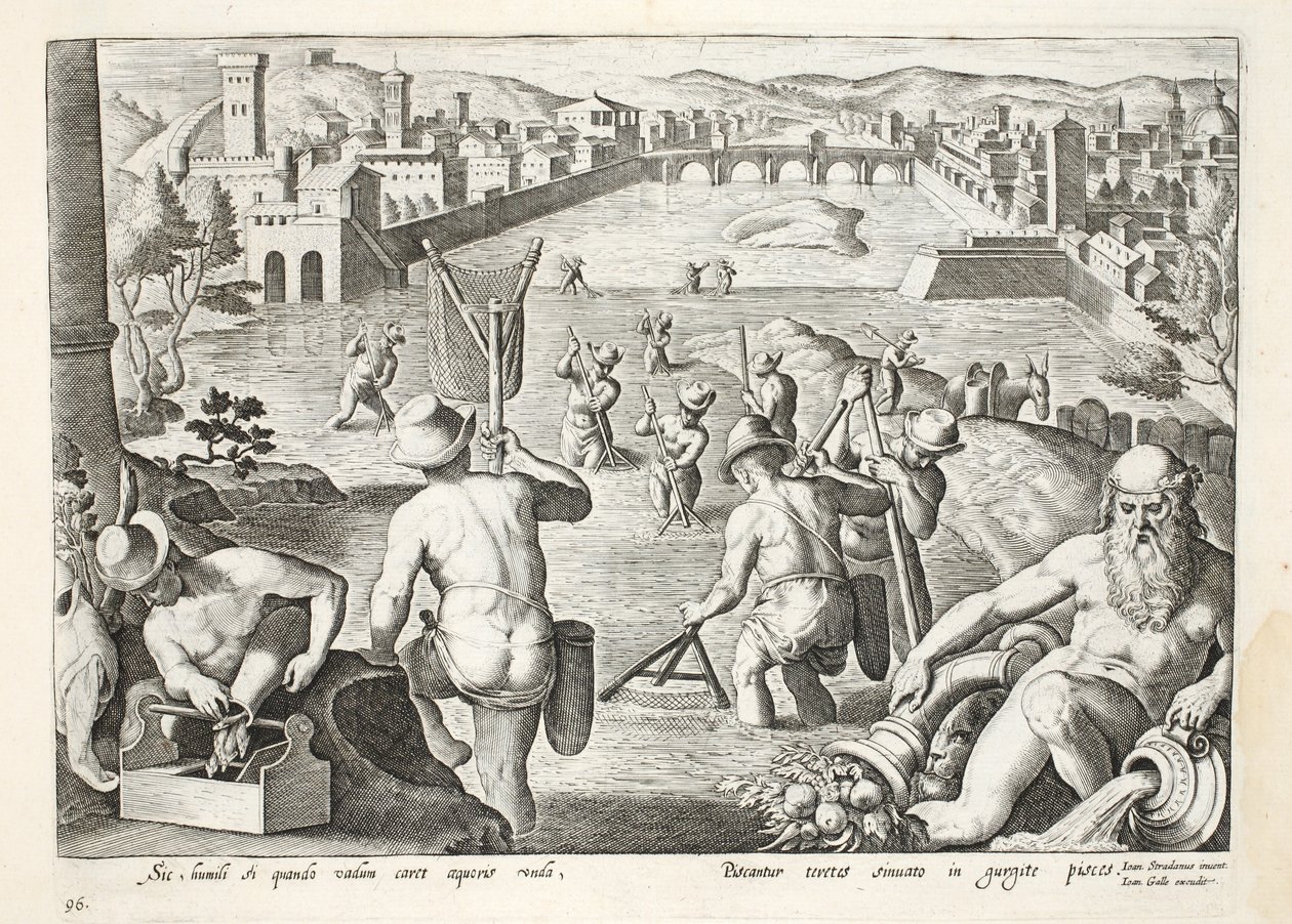 Rybolov v mělkých vodách pomocí sítí, TD 96, ilustrace z 