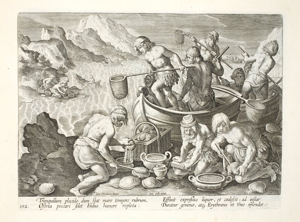 Rodáci loví škeble na Indu, TD 102, ilustrace z 