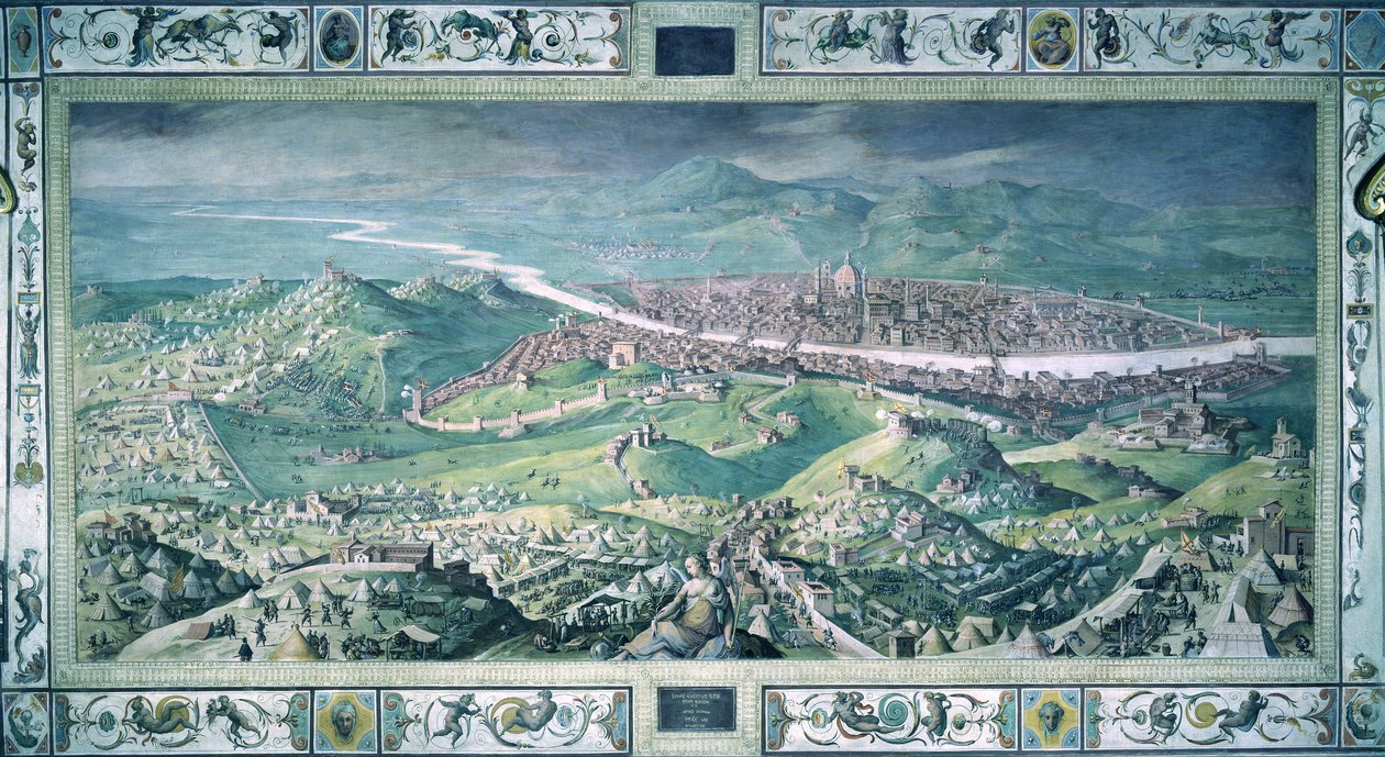 Obléhání Florencie od Jan van der Straet