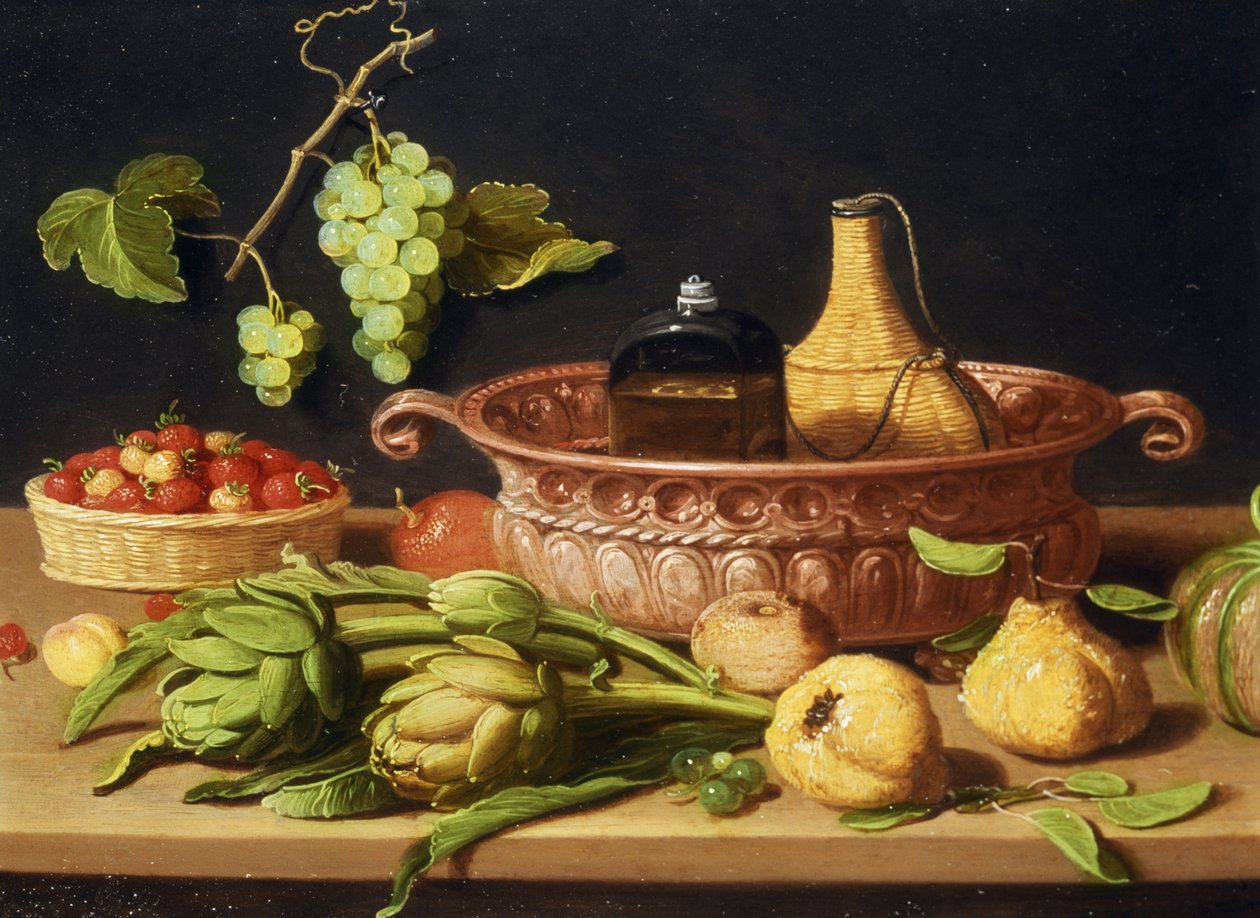 Zátiší s artyčoky (olej na mědi) od Jan van Kessel the Elder