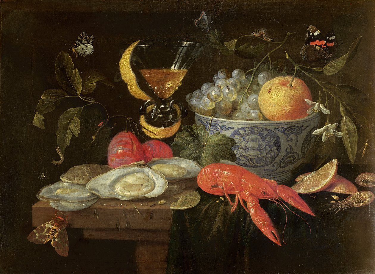 Zátiší s ovocem a mušlí, 1653 od Jan van Kessel the Elder