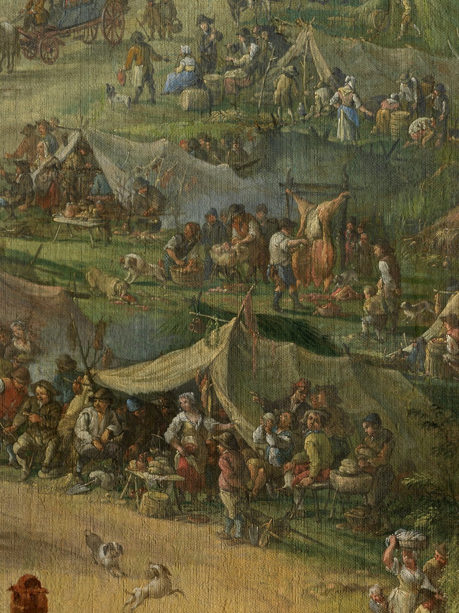 Detail kopání Gentského kanálu (olej na plátně) od Jan Anton Garemyn