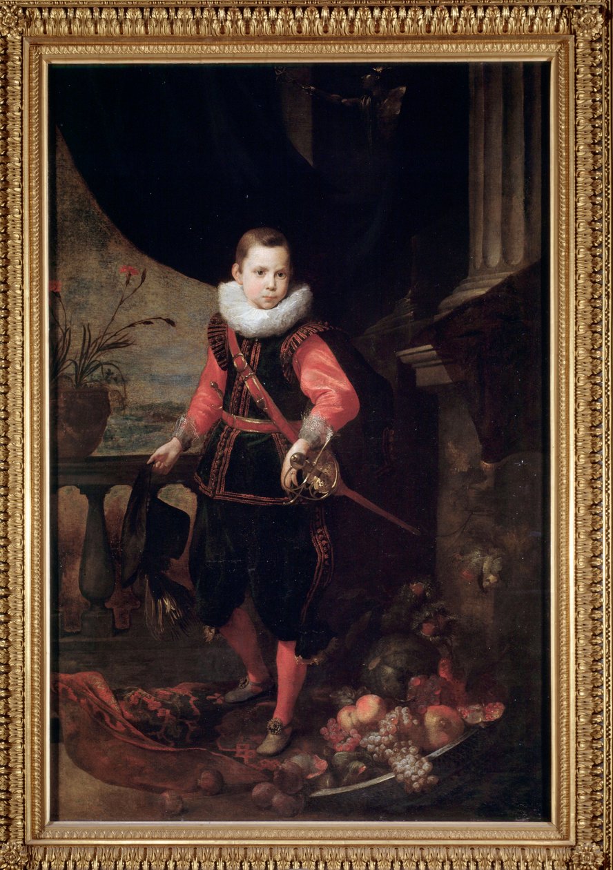 Portrét mladého muže s mečem (olej na plátně od Jan Roos