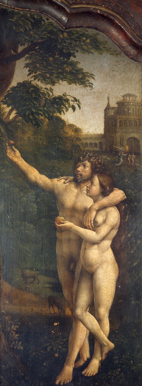 Adam a Eva, zadní boční panel Malvern Triptych od Jan (c.1472 c.1533) Gossaert