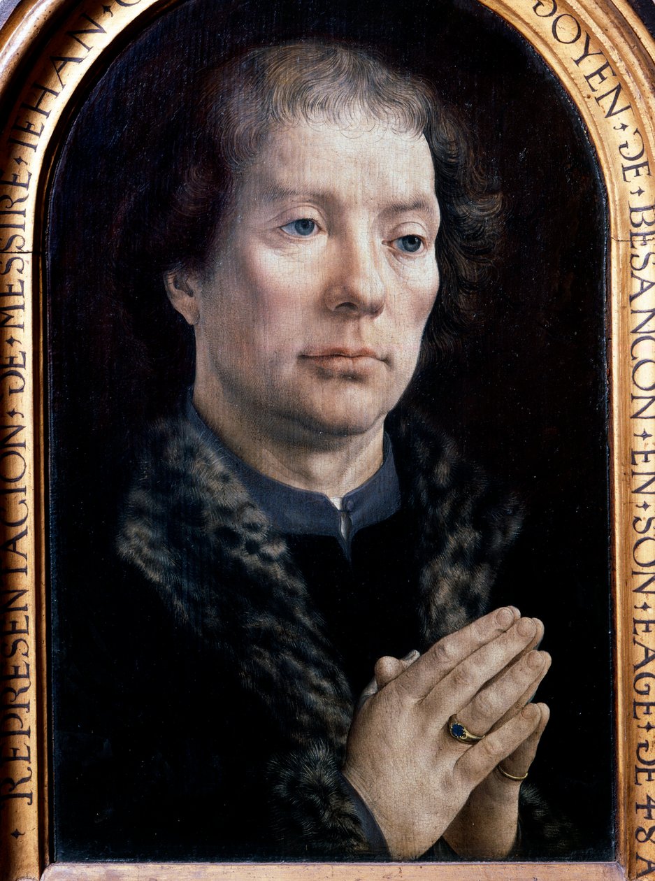 Portrét Jeana Carondeleta (1469-1545), poradce Karla V. Malba Jana Gossaerta dit Mabuse (1478-1536) (Ec. Flam.) 1517 od Jan (c.1472 c.1533) Gossaert