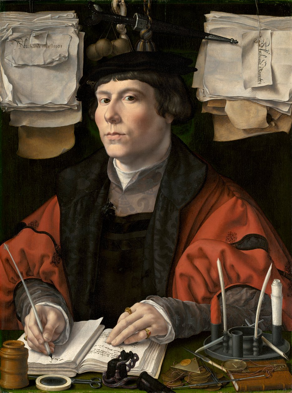 Portrét obchodníka, cca 1530 (olej na panelu) od Jan (c.1472 c.1533) Gossaert