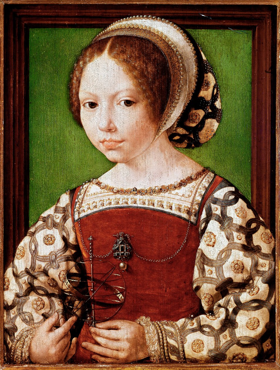 Portrét mladé princezny, pravděpodobně Dorothey Dánské (Malba od Jan (c.1472 c.1533) Gossaert
