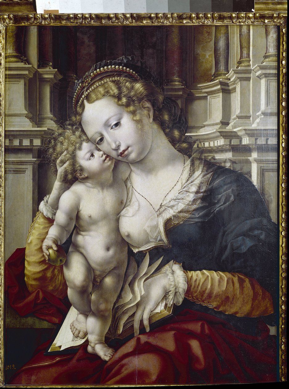 Panna a dítě (olej na desce od Jan (c.1472 c.1533) Gossaert