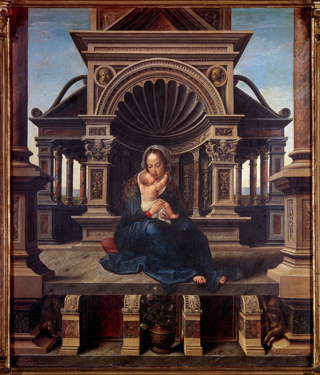 Obraz Panny Marie Lovaňské od Jana Gossaerta dit mabuse (1478-1536) od Jan (c.1472 c.1533) Gossaert