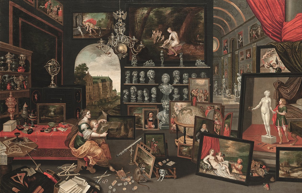 Alegorie zraku (olej na plátně) od Jan (follower of) Brueghel