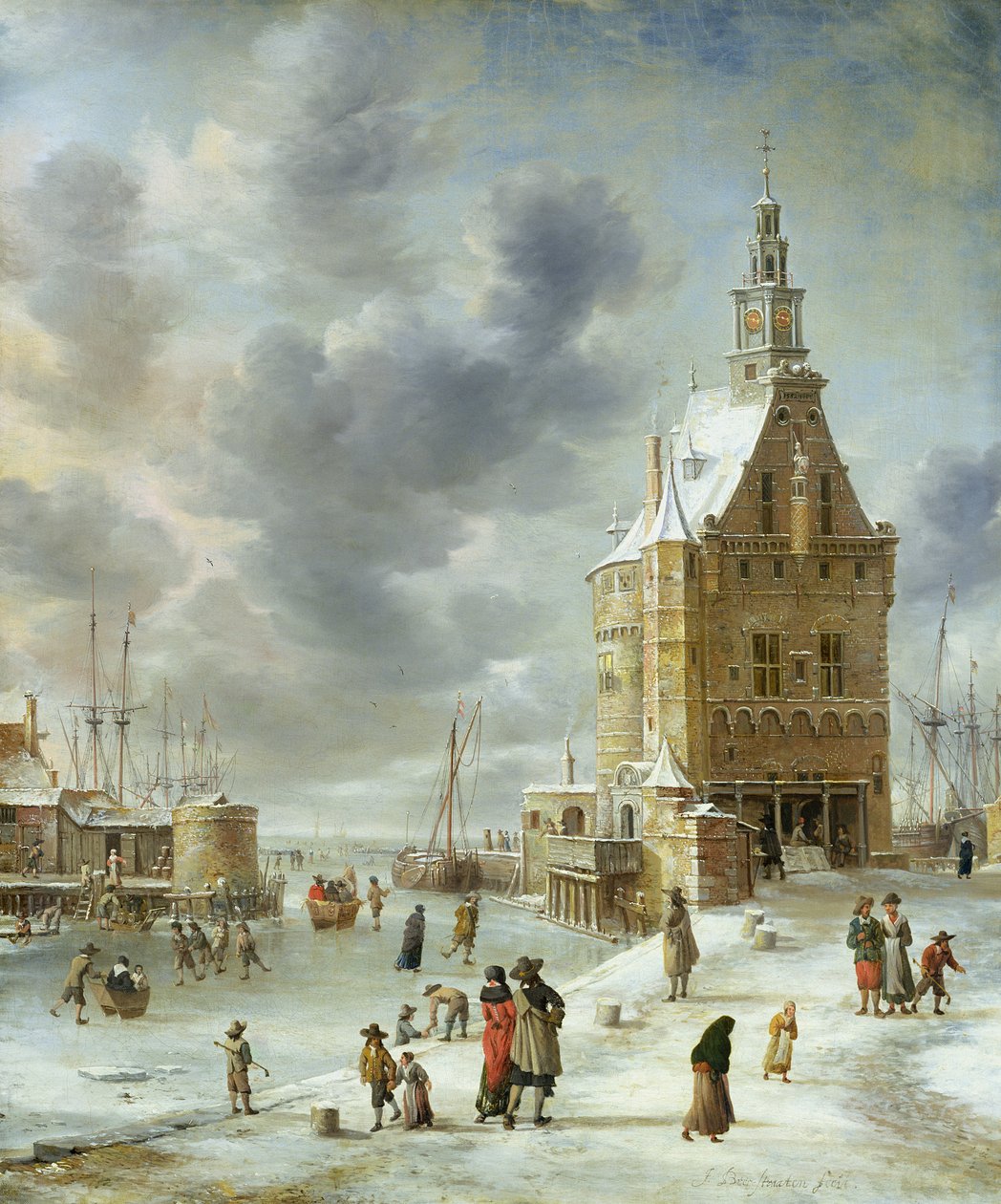 Městská brána Hoorn od Jan Abrahamsz. Beerstraten