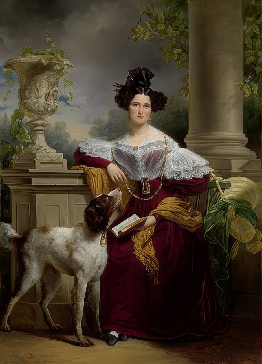 Portrét Alidy Christiny Assink. 1833 od Jan Adam Janszoon Kruseman