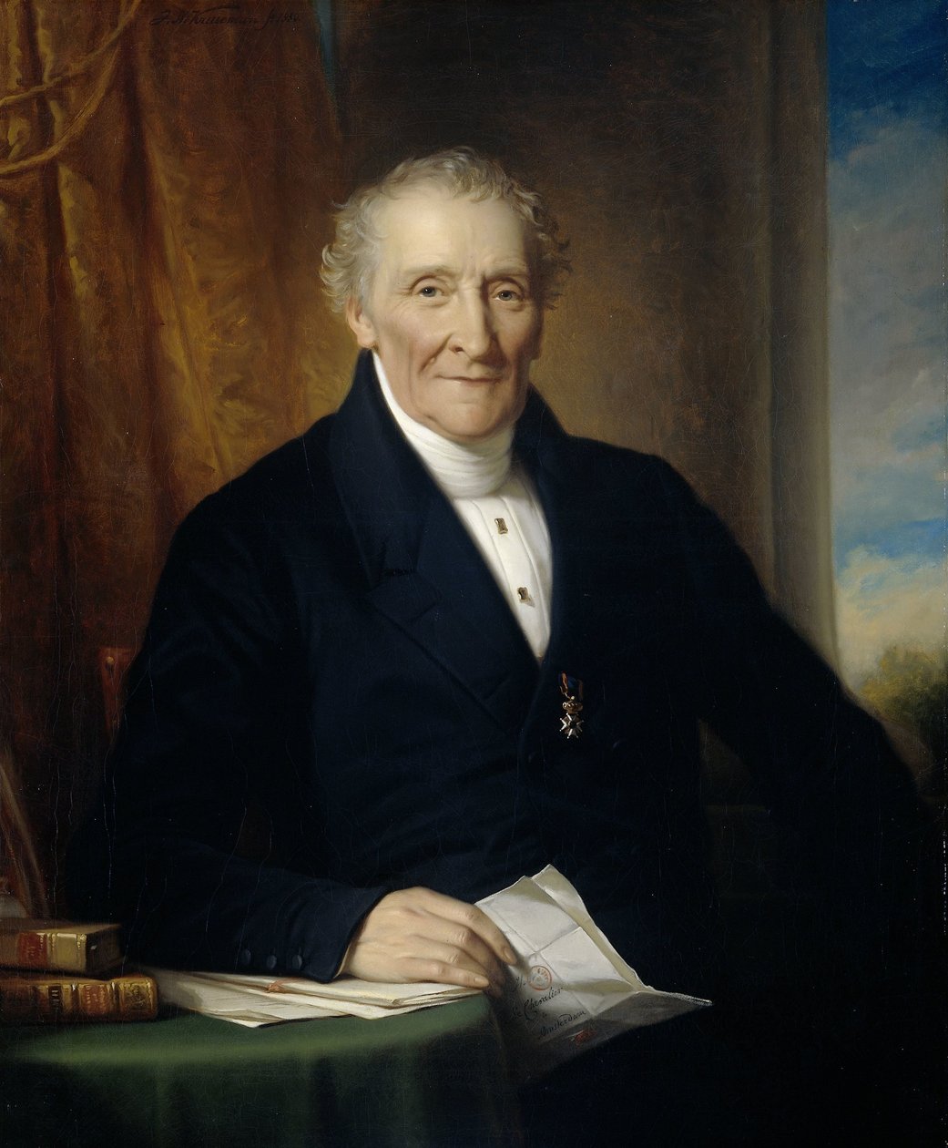 Rodolphe le Chevalier (1777-1865), amsterdamský obchodník a jeden ze tří zakladatelů Holland Railroad Company od Jan Adam Kruseman