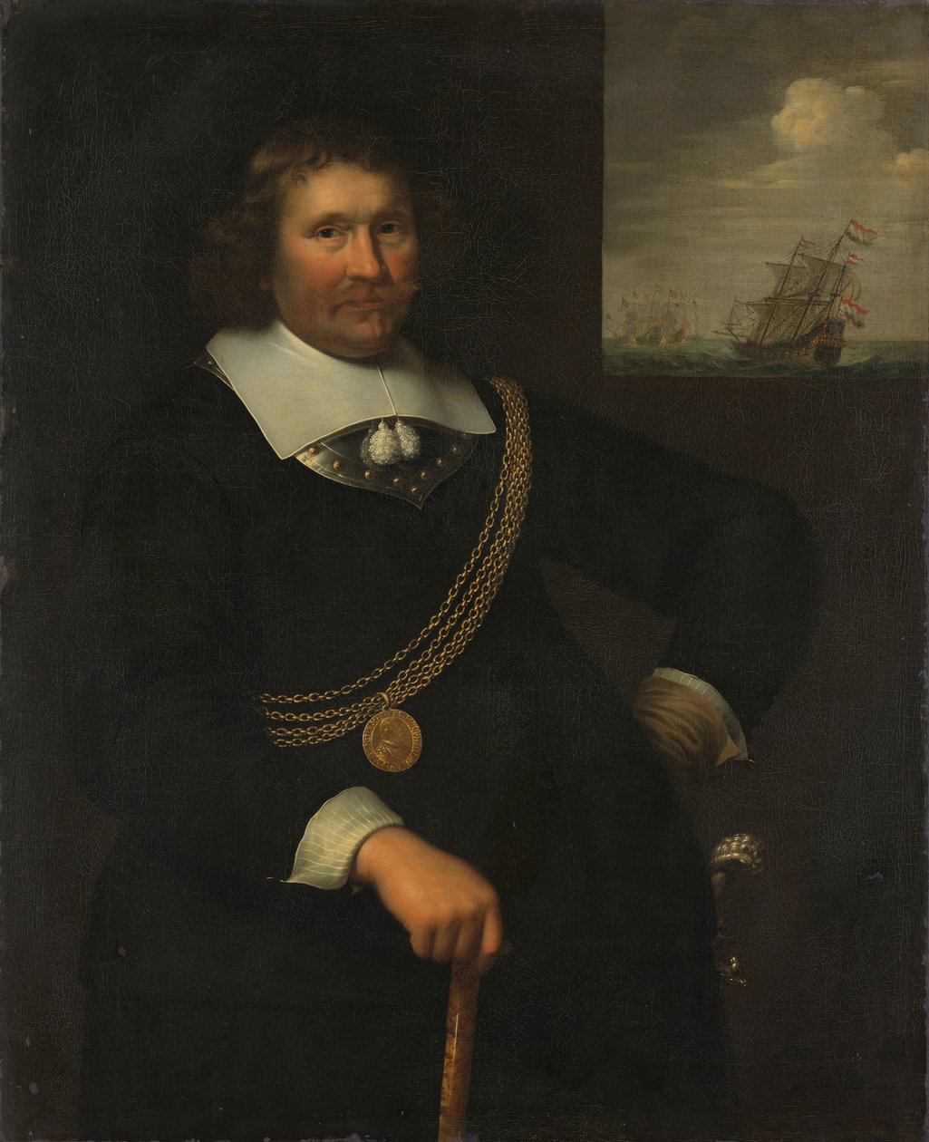 Portrét Jana Cornelisze Meppela, poručíka-admirála Holandska a West-Friesland od Jan Albertsz. Rotius
