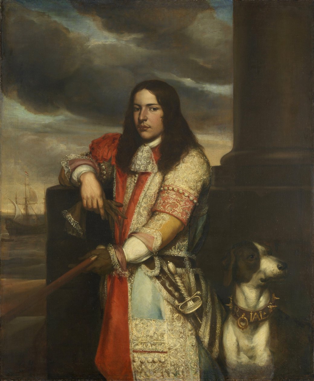 Nizozemsky: Engel de Ruyter (1649-83). Viceadmirál, syn Michiela Adriaenze de Ruytera Portrét Engela de Ruytera od Jan Andrea Lievens