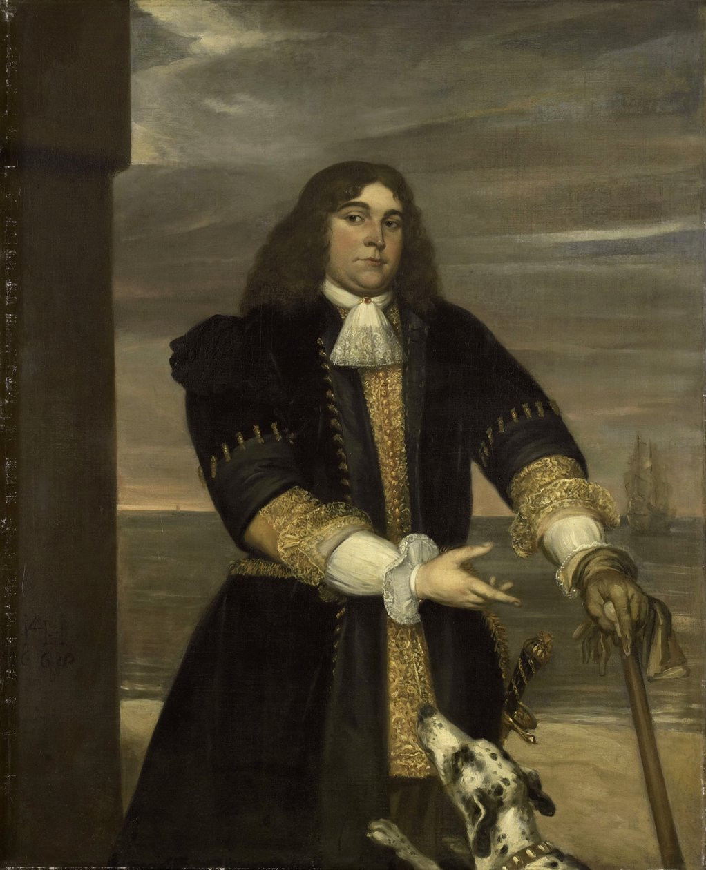 Nizozemec: Jan van Gelder (1647-73). Námořní kapitán, nevlastní syn Michiela Adriaensz de Ruytera Portrét Jana Pauwelsz. van Geldera od Jan Andrea Lievens