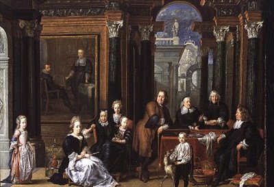 Rodinný portrét Fay dHerbe, 1693 od Jan Anthonie Coxie