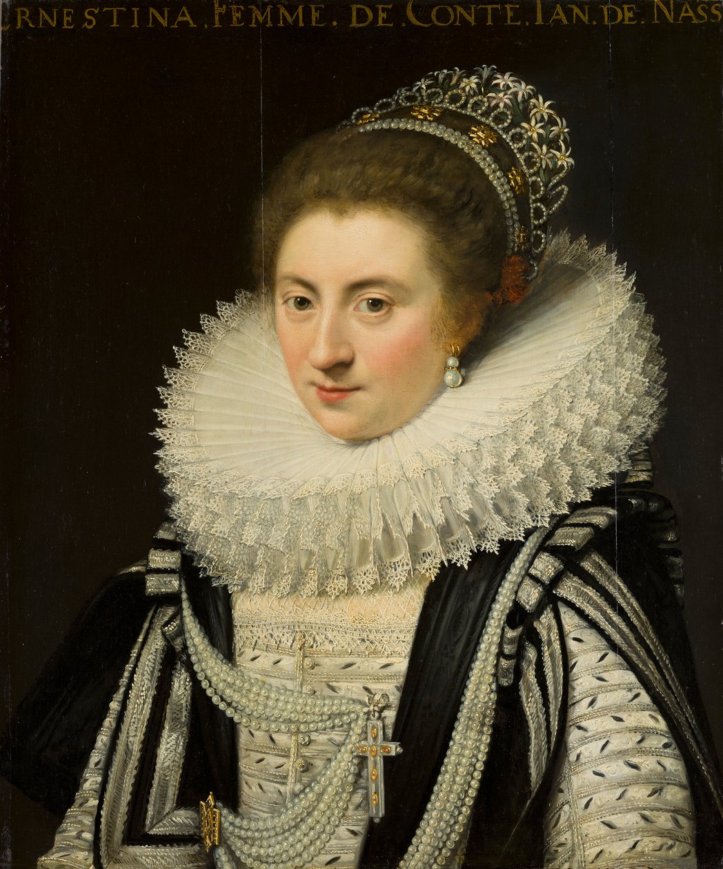 Portrét Ernestine Yolande (1594-1663), princezny z Ligne, po roce 1618 od Jan Anthonisz. van Ravesteyn