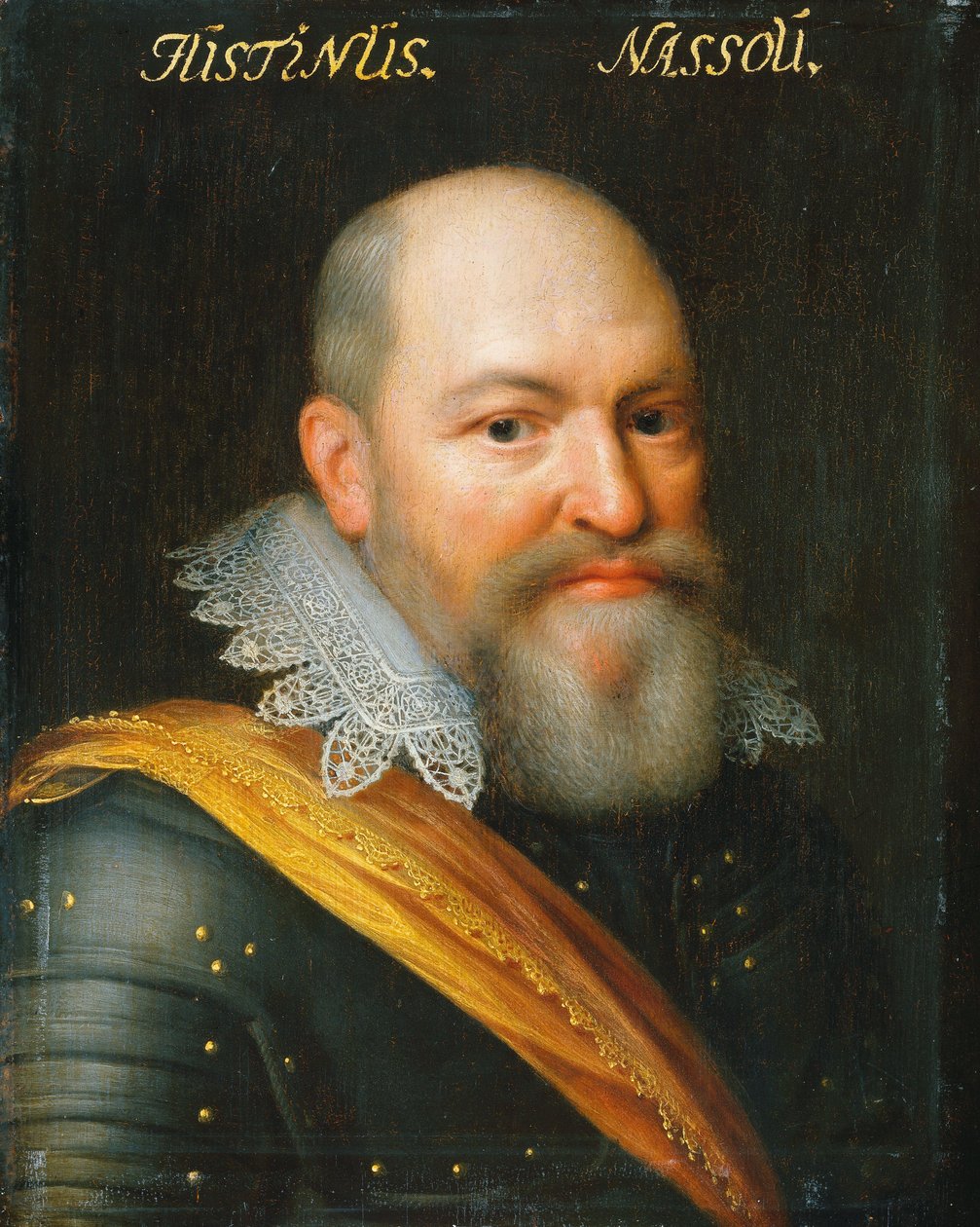 Portrét Justina van Nassau, nemanželského syna prince Williama I. a Evy Elinx od Jan Antonisz van Ravesteyn (workshop of)