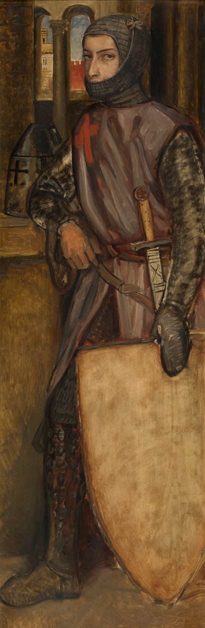 Godfrey z Bouillonu (olej na panelu) od Jan August Hendrik Baron Leys