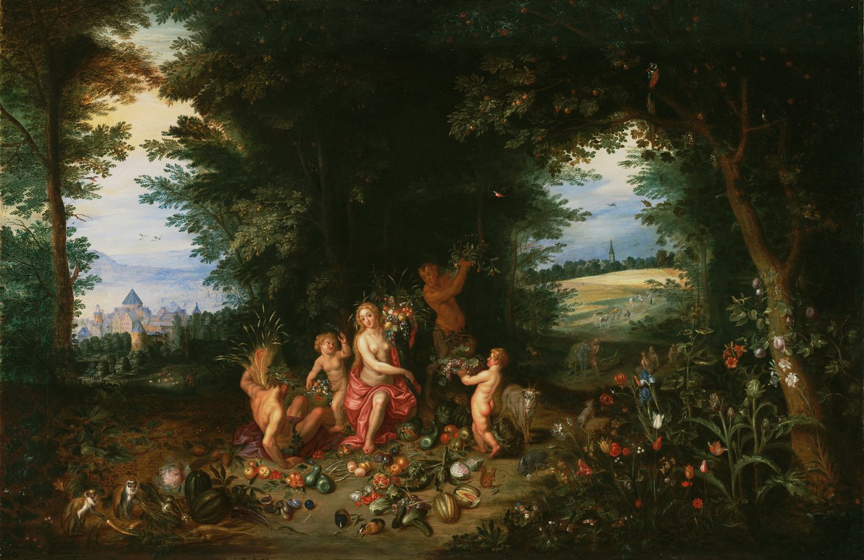 Krajina s Ceres (Alegorie Země) od Jan & Balen Hendrik van (1575-1632) Brueghel